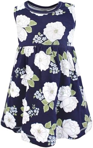 Hudson Baby Infant and Toddler Girls Cotton Dress and Cardigan Set - Image 4