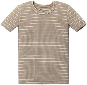 AVAUMA Stripe Pattern Baby Boys Girls Pajama Set Kids Toddler Snug fit Ribbed - Image 4