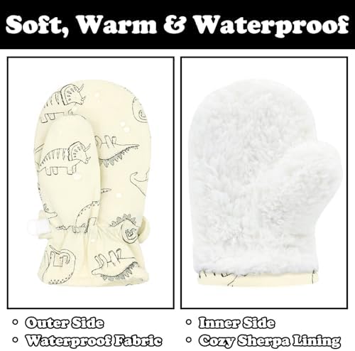 Sarfel Toddler Mittens Waterproof Toddler Gloves Baby Winter Mittens Toddler - Image 5