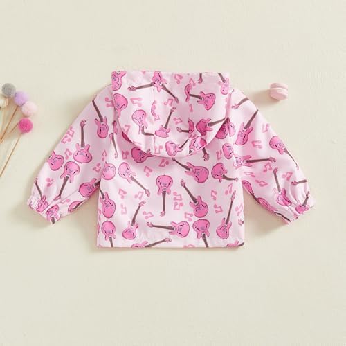 Toddler Girl Windbreaker Jacket Strawberry Baby Girls Hooded Fall Jackets Long - Image 5