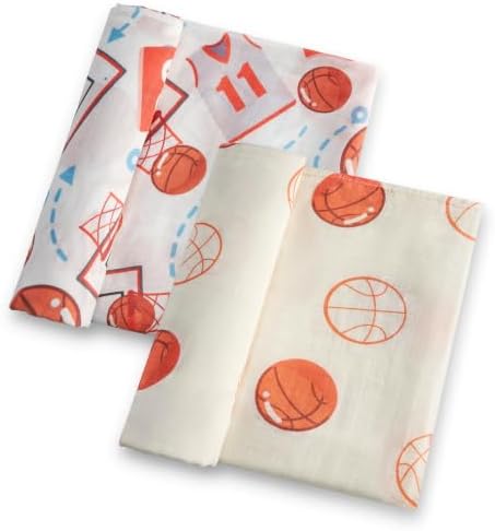 Baby Swaddle Blankets, Bamboo Muslin Receiving Blanket | 2-Pack, Lightweight & by IBESTOPIA