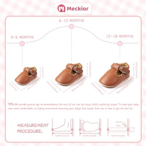 Meckior Infant Baby Girls Soft Sole Bowknot Princess Wedding Dress Mary Jane - Image 6