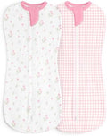 Baby Swaddle 0-2 Months, Cotton Arm-In Zipper Sleep Sack, Wearable Blankets Wrap by SANDJEST