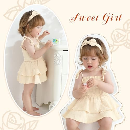 YOUNGER TREE Baby Girl Clothes Infant Summer Romper Dress Sleeveless Bodysuit - Image 2