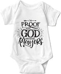listery I'M Proof That God Answers Prayers Baby Bodysuit Baby Religious Infant by listery
