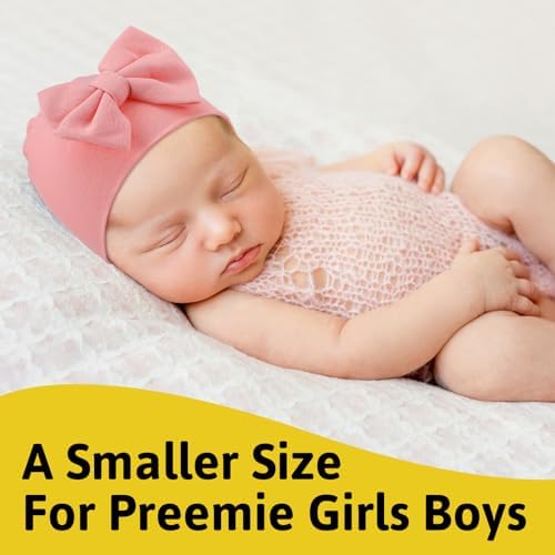 Cuffbow 4 Pcs Preemie Hats Baby Cap - Image 5