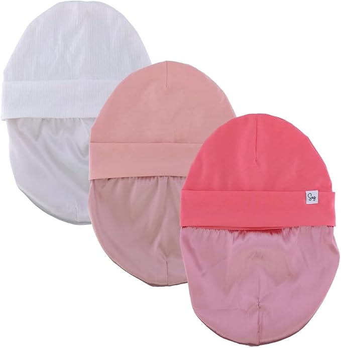 Jersey Beanie Hat for Newborn Baby Boys Girls Silky Satin Lined Hats Bonnet - Image 5