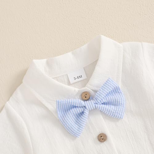 PUHHAPIEY Baby Boy Gentleman Wedding Outfit Dress Romper Suspender Pants | 0 3 - Image 4