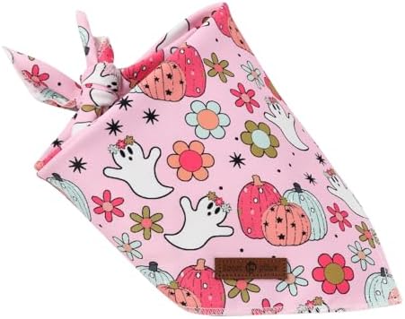 Lionet Paws Halloween Dog Bandana Washable Cotton Handkerchief Scarf Triangle - Image 2