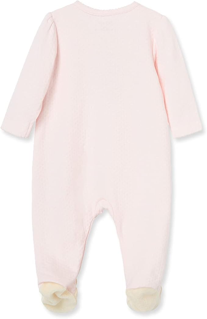 Little Me Clothes for Baby Girls' 100% Cotton Scratch-Free Tag Footie Sleeper - Image 2