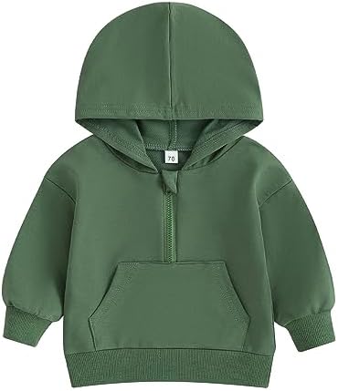 Unisex Baby Boy Girl Clothes Hooded Sweatshirts Solid Color Long Sleeve Hoodies by LedyChampswiinToddlerBaby