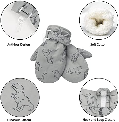 Toddler Mittens Lined Fleece Snow Gloves - Image 4