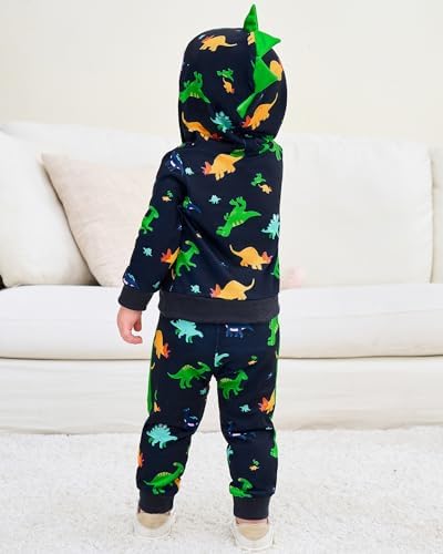 Toddler Baby Boy Clothes Dinosaur Hoodie+Pant 2Pcs Outfit Set 9M-5T - Image 4