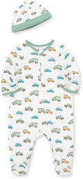 Little Me Baby Boy Clothes 2-Piece Baby Sleeper and Cap Set, 100% Cotton by LittleMeChildrensApparel