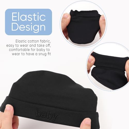 BQUBO Newborn Baby Hat Mittens Socks Set Infant Cotton Beanie Gloves Thick Warm - Image 6