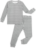 moimoln Cotton Modal Baby Toddler Pajamas Check Solid Leopard 6M-8Y by moimoln