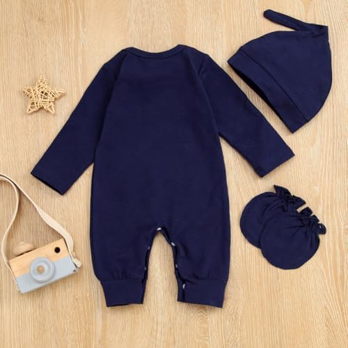 GRNSHTS Newborn Baby Boy Romper Coming Home Outfits Letter Print Bodysuit - Image 3