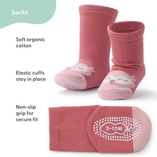 The Peanutshell Organic Baby Girl Socks 0-24 Months Set of 12 - Image 3