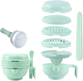 Baby Food Grinder, 8 in 1 Baby Food Mill with Mash Bowl, Hand Masher, Citrus Juicer & Grater, Portable Food Masher Maker for Baby Food
