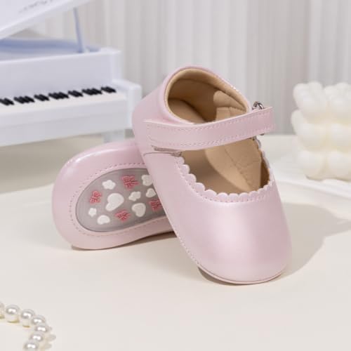 Meckior Infant Baby Girls Soft Sole Bowknot Princess Wedding Dress Mary Jane - Image 6