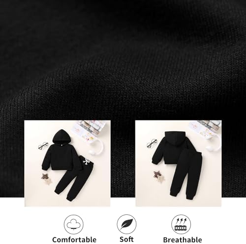 YOUNGER TREE Baby Clothes for Girls Boy Solid Color Hoodie and Sweatpants - Image 5