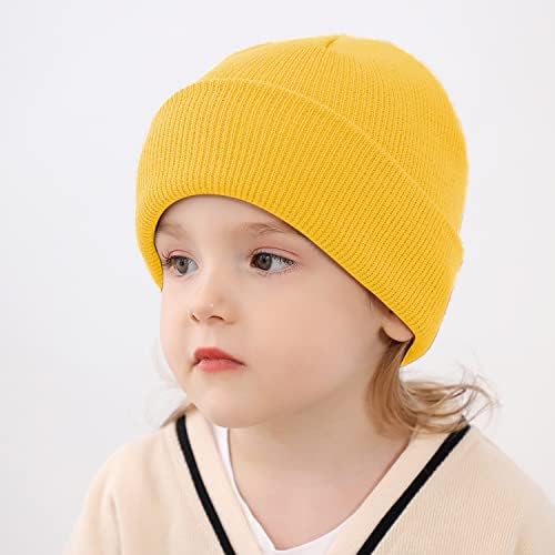 DOOVID Toddler Beanie Kids Warm Knit Beanie Hat Baby Boys Girls Knit Caps - Image 4
