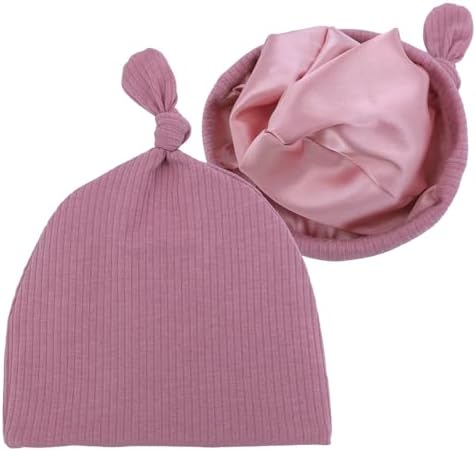 Silky Satin Lined Newborn Hat Hair Care Knot Beanie Hats by Sugarmelon