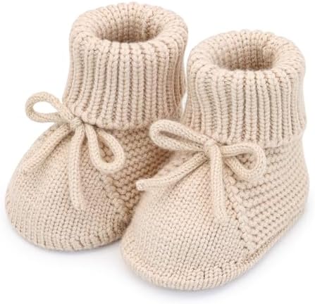 Baby Girl Booties Newborn Knit Crib Shoes Infant Bunny Booties New Born Boy by Unknown