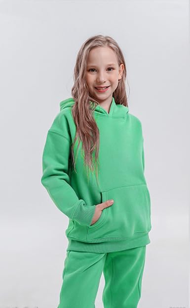 Toddler Boys Girls Sweatshirt Cotton Solid Fall Pullover Hoodie | Long Sleeve - Image 3