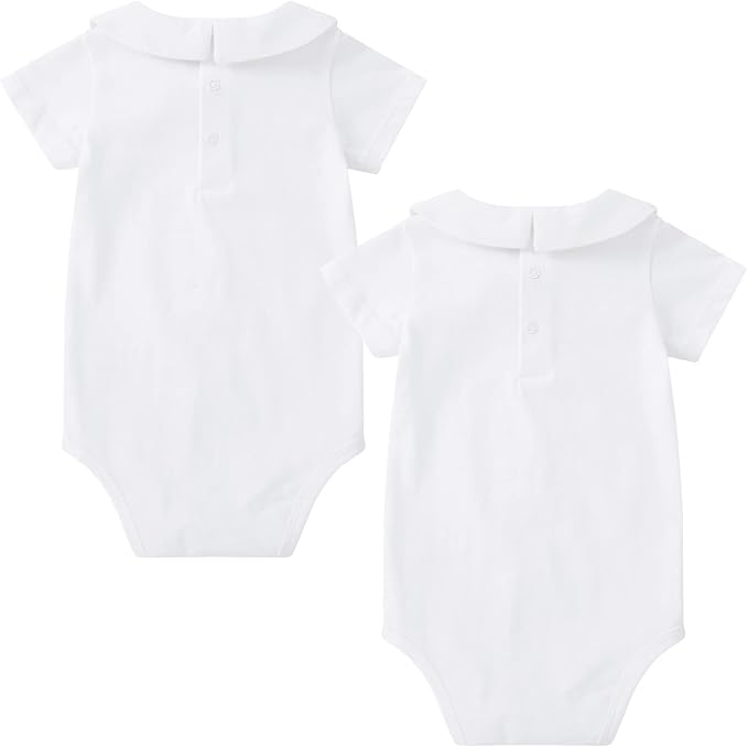 pureborn Baby Romper Bodysuits 2-Pack Unisex Soft Cotton One-Piece Outfit - Image 2