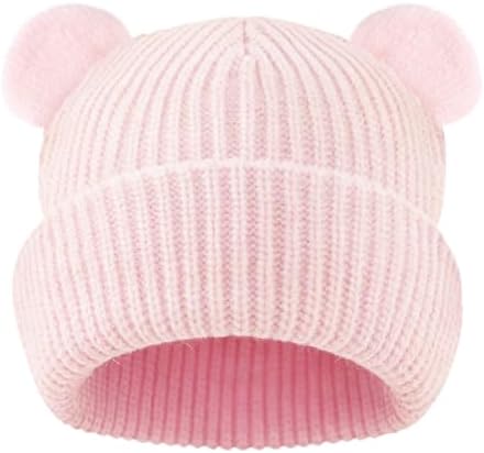 Bear Baby Beanie Knitted Baby Winter Hat Infant Toddler Boys Girls Beanie by MniJiza