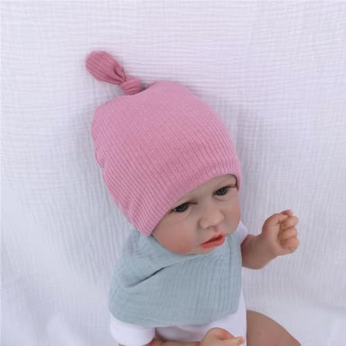 Silky Satin Lined Newborn Hat Hair Care Knot Beanie Hats - Image 3