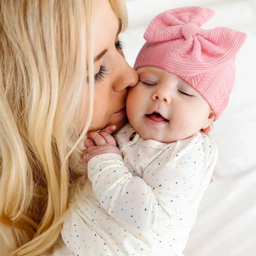 Newborn Baby Hats and Mittens Set Infant Bow Beanie Cap Toddler Gloves Newborn - Image 4