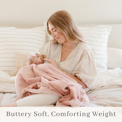 Saranoni Lush Receiving Blanket Soft Baby Blanket Ballet Slipper Pink 40x30 | - Image 9