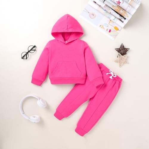 YOUNGER TREE Baby Clothes for Girls Boy Solid Color Hoodie and Sweatpants - Image 2