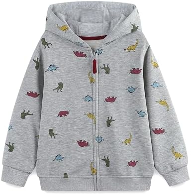Baby Toddler Boys Dinosaur Hooded Zip Jacket Casual Outerwear Active Sweatshirt by Azalquat
