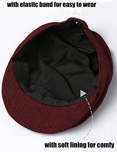 A&J DESIGN Baby Boys Newsboy Cap Toddler Kids Tweed Vintage Flat Hat - Image 4