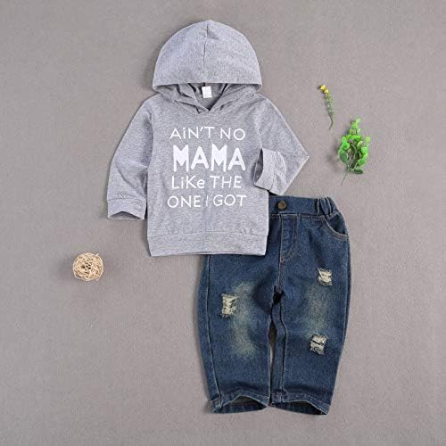 fhutpw Toddler Baby Boy Outfits Hoodie Sweatshirts & Jeans Clothes Set Fall - Image 2