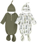 2-Pack Baby Sleeper knotted Gown Boy Girl Nightgown by Merqwadd