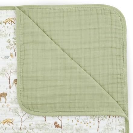 Little Unicorn Muslin Quilt Blanket | 100% Cotton Soft Multi-Layered Muslin - Image 2