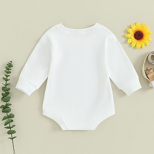 VISGOGO Newborn Infant Baby Boy Oversized Romper Sweater Bodysuits Coming Home - Image 4