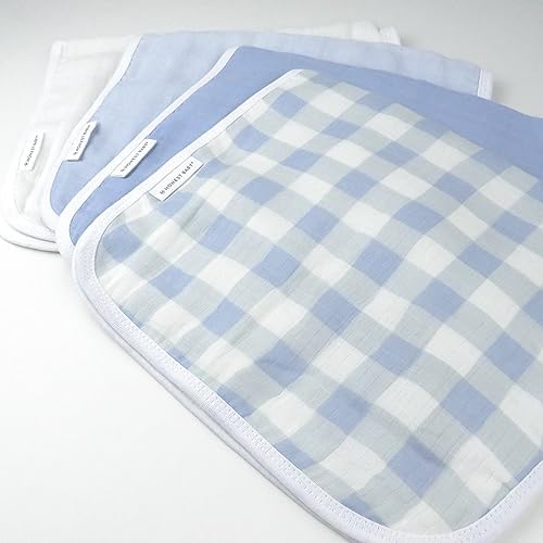 HonestBaby Organic Cotton Multi-layer Burp Cloths Multipack, One Size - Image 2