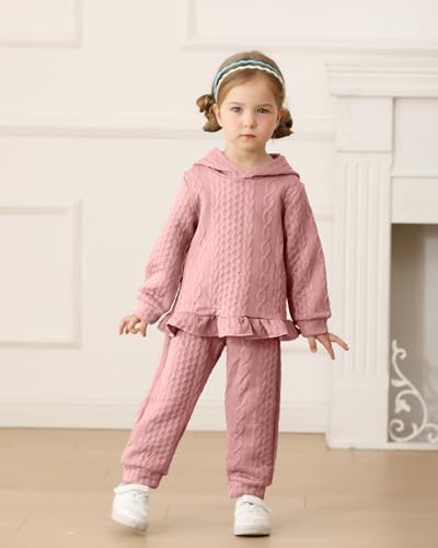 Mioglrie Baby Toddler Girl Clothes Infant Fall Winter Hoodie Solid Outfits - Image 2
