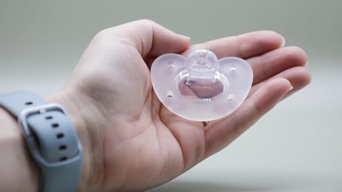 Breathe Baby Pacifier – Patented Design for Natural Oral & Facial Development - BPA-Free, Latex-Free, Pediatrician Developed - Dishwasher Safe 2 Pack (Stage 1: 0-3 Months)