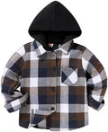 YOUNGER STAR Toddler Kids Boys Girls Flannel Hooded Plaid Shirt Button Baby Red by YOUNGER+STAR
