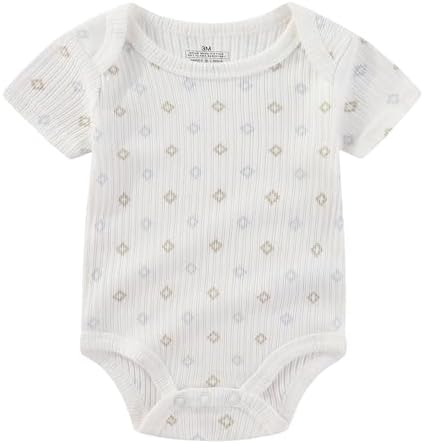 Ruliby Baby Bodysuit and Pant Set Summer Ribbed Mix Match Infant Clothes - Image 2