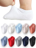 Toddler No Show Socks 10 Pairs Cotton Non Slip Baby Socks by Unknown