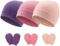 Newborn Baby Hats and Mittens Set Infant Beanie Cap Toddler Gloves Newborn by AQOKKA