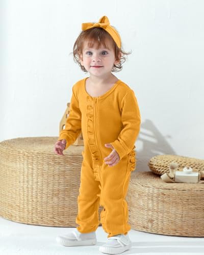 Mikrdoo Newborn Baby Girl Clothes Long Sleeve Romper - Image 3