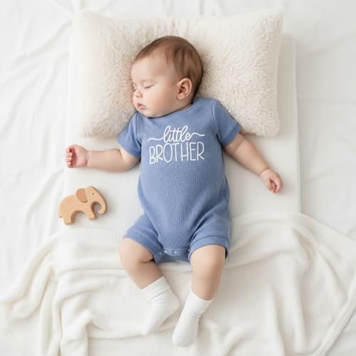 allshope Newborn Baby Boy Summer Outfit Romper Letter Embroidery Short Sleeve - Image 4